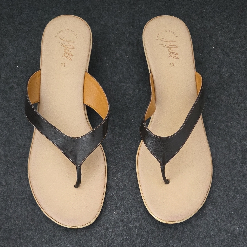 J.Jill Black and Tan Leather Sandals